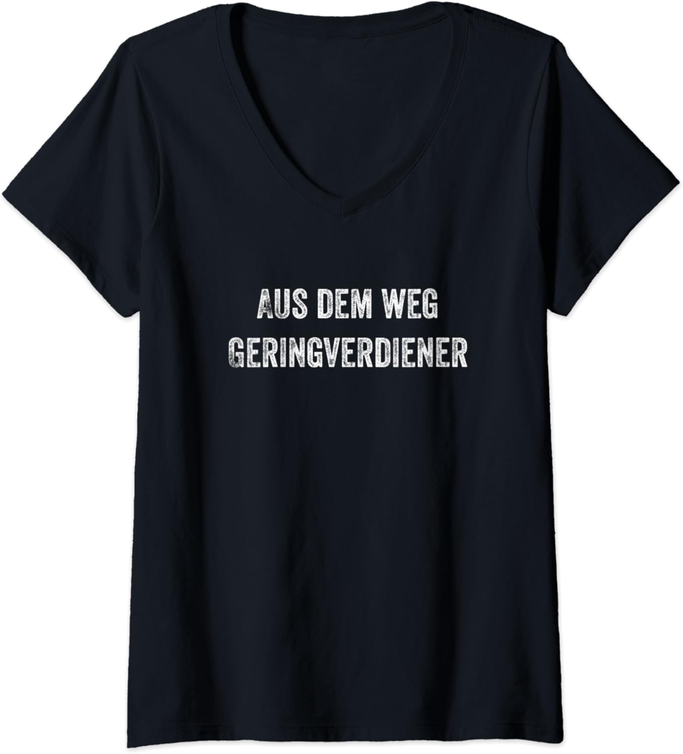 Donna Aus Dem Weg Geringverdiener Lustiges Geringverdiener Maglietta con Collo a V Amazon.it